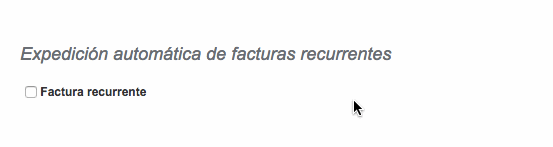 facturas recurrentes
