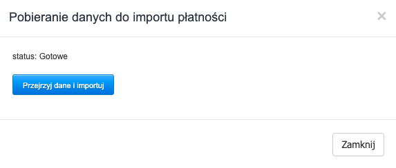 Pobieranie danych z pliku importu płatności bankowych w systemie do fakturownia.