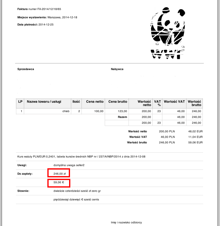 dwuwalutowa dwie kwoty