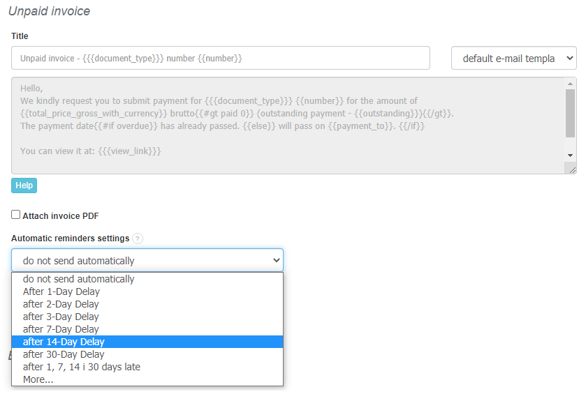 unpaid invoice delay