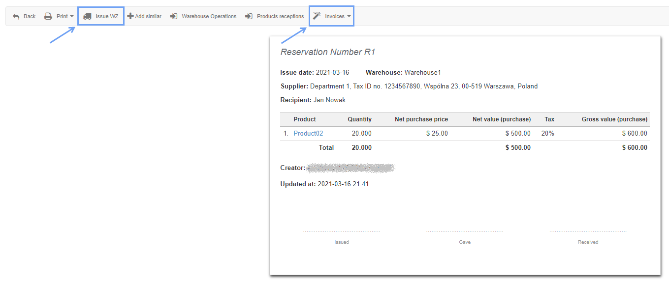 Reservation products2