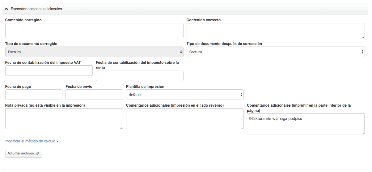 screen okienek do poprawienia treści w przypadku korekty