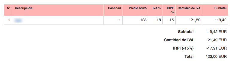 dos impuestos en factura