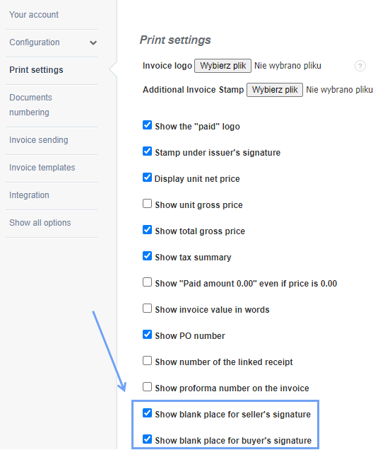 Print settings signature 2
