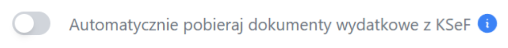Wyłączona opcja automatycznego pobierania dokumentów wydatkowych z KSeF w systemie Fakturownia.