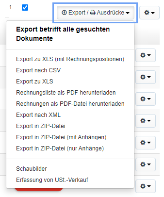Export Ausdrucke