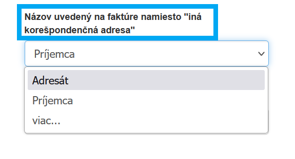 jina korespondencni adresa