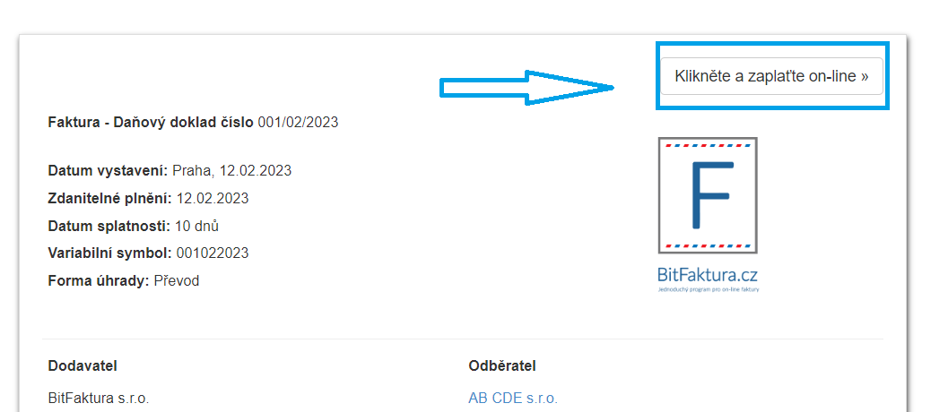 Kliknete a zaplatte online