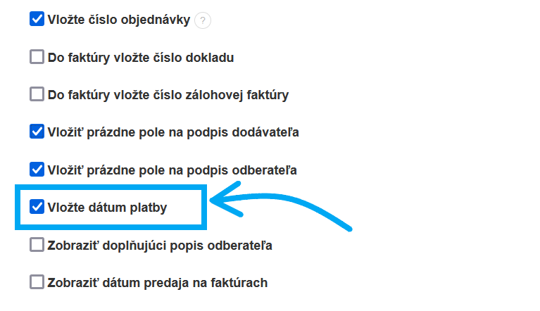 wstaw datę płatności