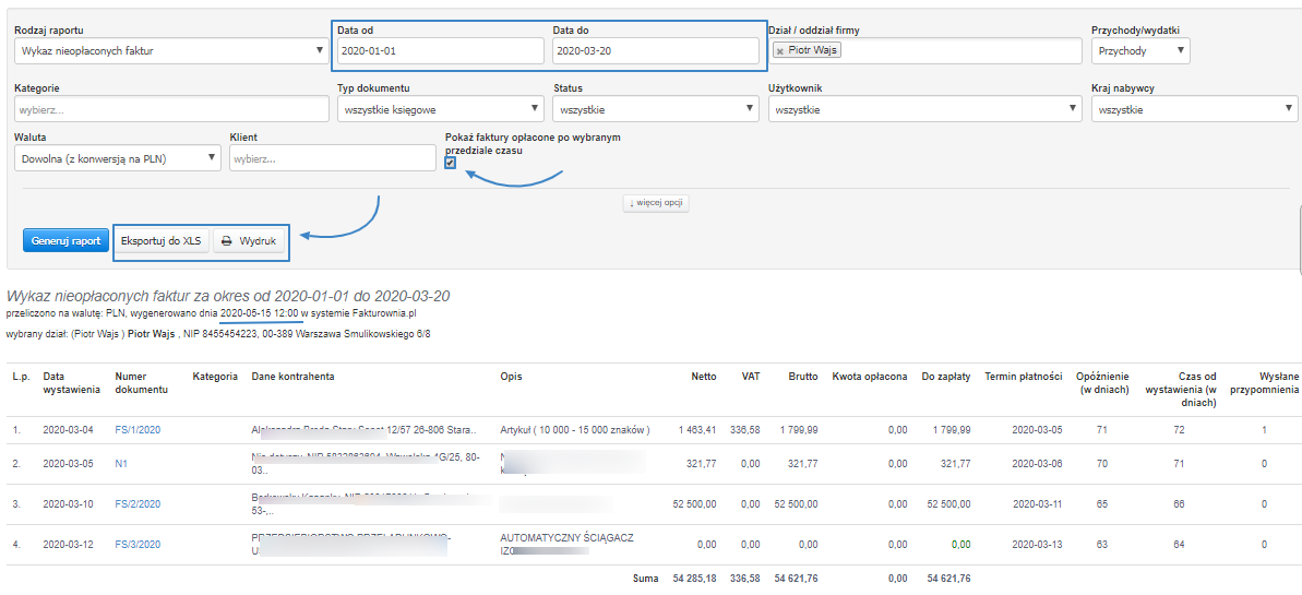 wykaz nieop%C5%82%C4%85conych faktru raport