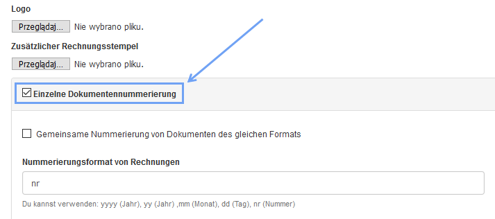 Dokumentnummerierung