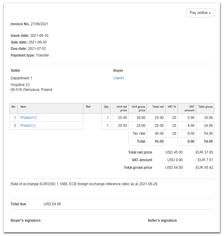 different currencies