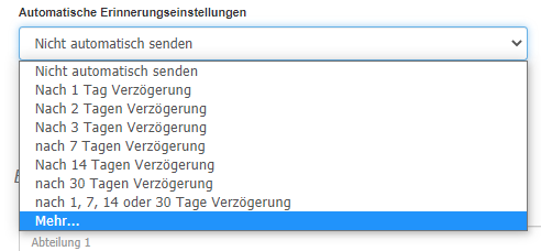 Erinnerung unbezahlte Rechnung 2