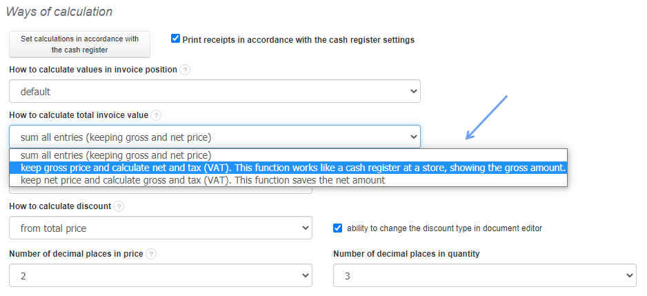 calculatin total value
