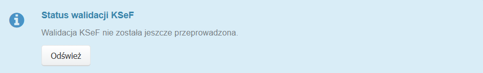 Opcja sprawdzenia walidacji faktur cyklicznych do KseF.