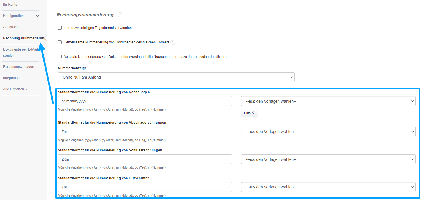 Rechnungsnummerierung 02
