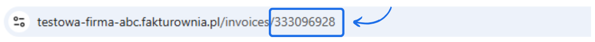 Adres URL faktury z numerem ID 333096928 dla firmy testowa-firma-abc.fakturownia.pl.