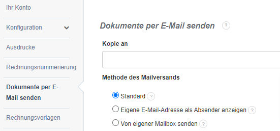 Per email senden
