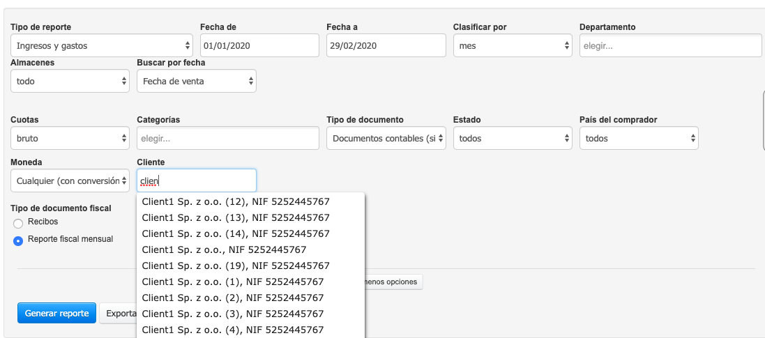 filtro de clientes buscador de clientes