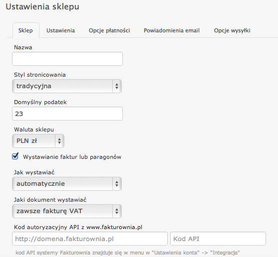 integracja po stronie sklepu