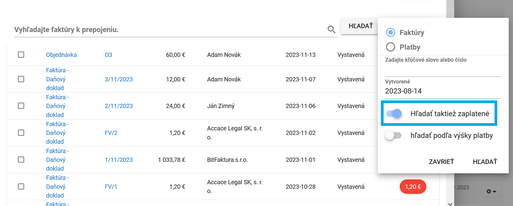 wyszukaj te%C5%BC op%C5%82acone faktury