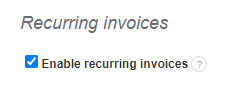 Recurring invoices