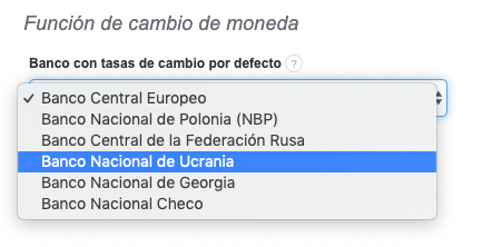 cambio de moneda banco nacional de Ucrania