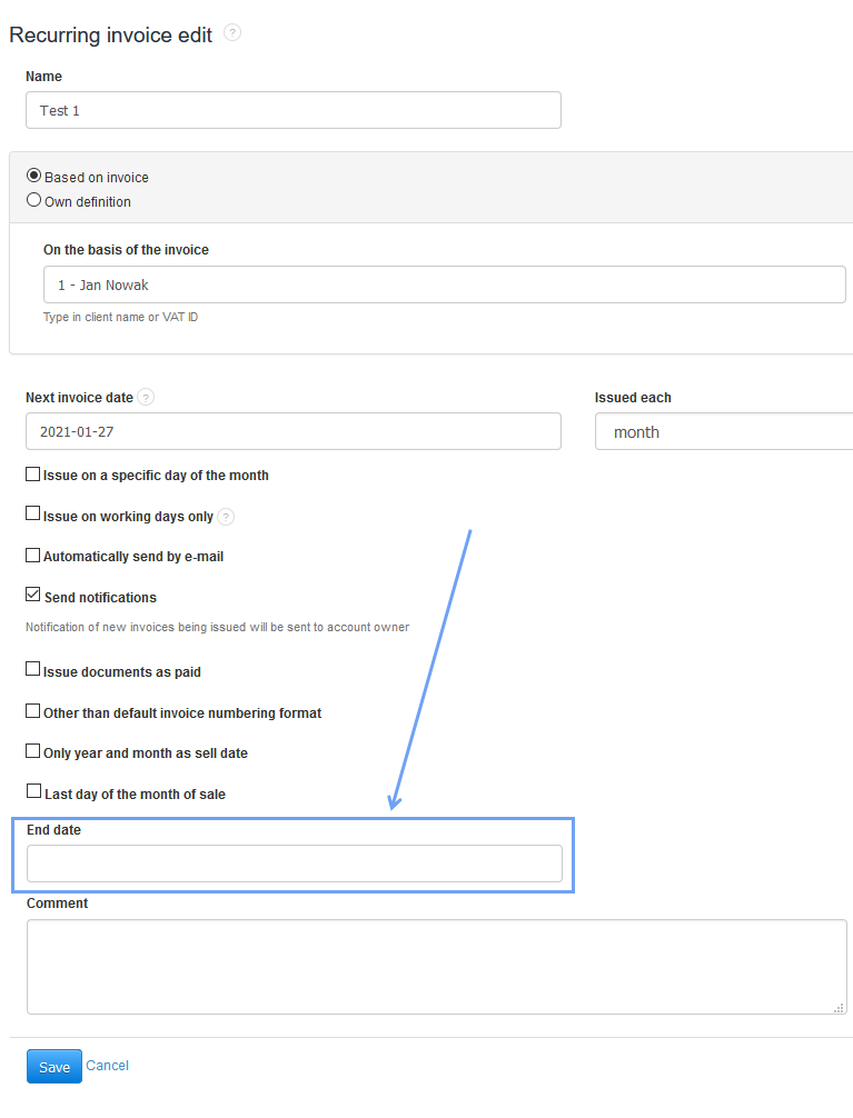 Disabling recurring invoices 3