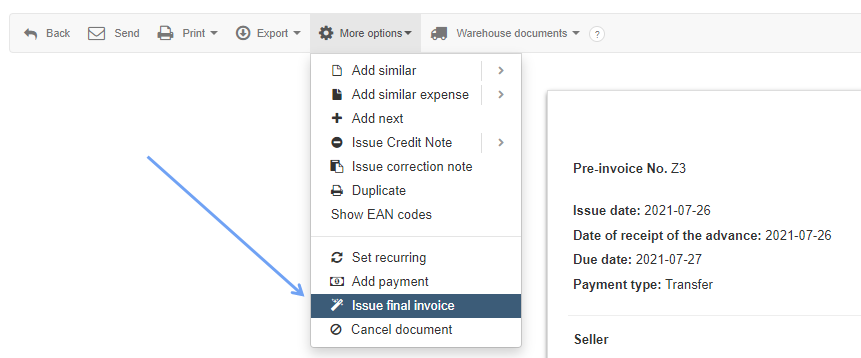 proforma prepayment final 5