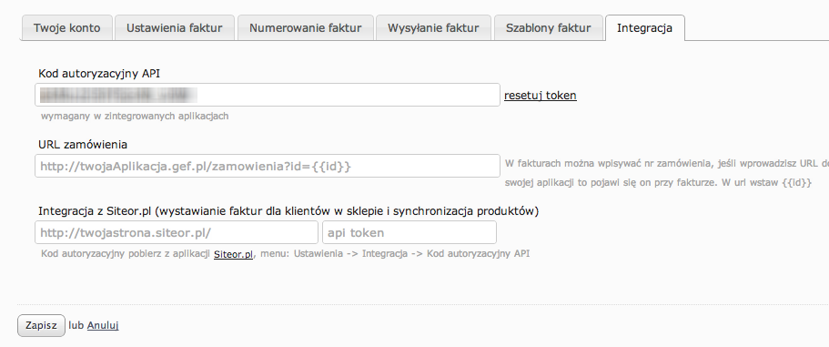 integracja po stronie fakturowni