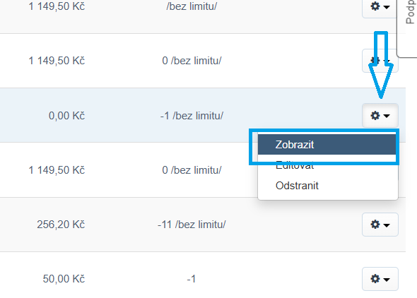 Zobrazit skladove dokumenty