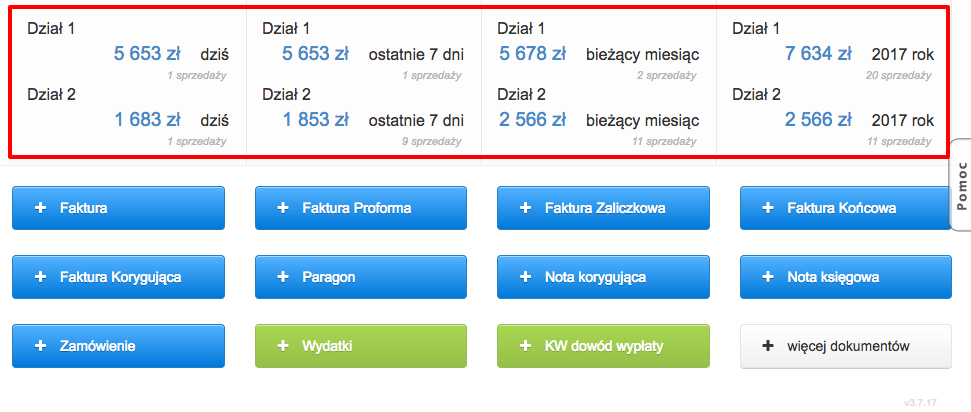 podsumowanie działów