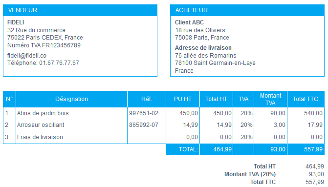 Supprimer Colonne Quantité Exemple Sans Facture VosFactures.fr