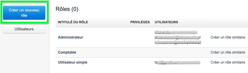 Facturation Rôle Utilisateur Commercial Comptable Administrateur Accès 