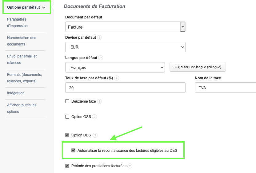 Logiciel Facturation Automatique automatise TVA autoliquidation 