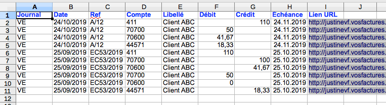 Factures Exports Comptables Logiciel Comptabilité IBIZA