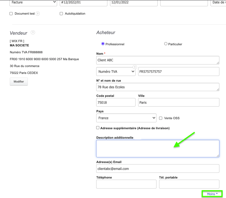 Créer Facture Devis 