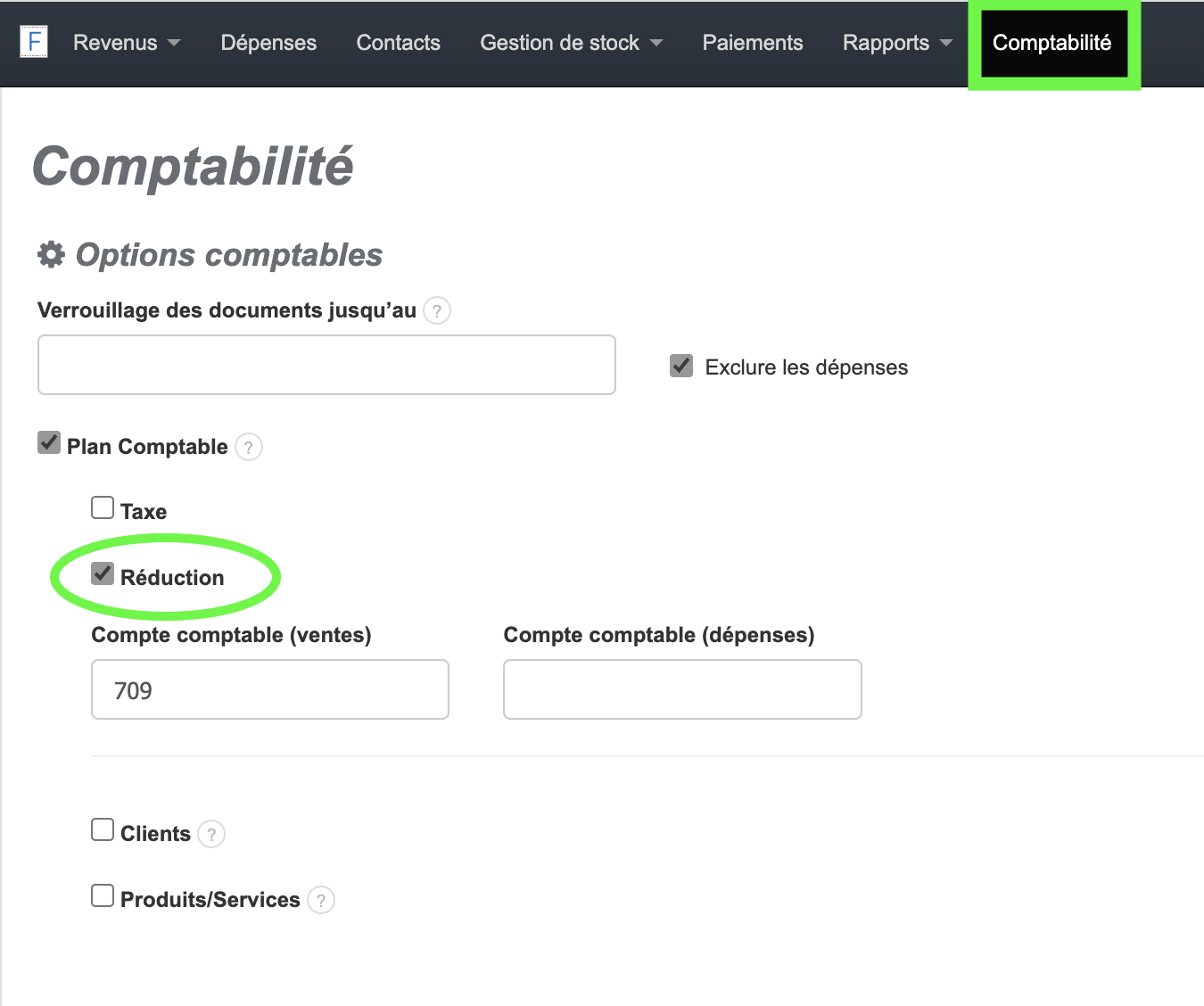 Logiciel de facturation et comptabilité réduction remise