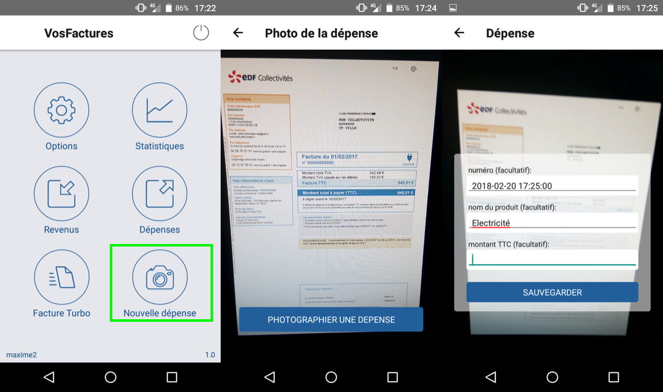 Application Mobile Suivi Dépense Achat Registre des Dépenses Facturation VosFactures.fr