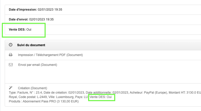 Suivi Facile Facturation Logiciel DES Vente services intracommunautaires