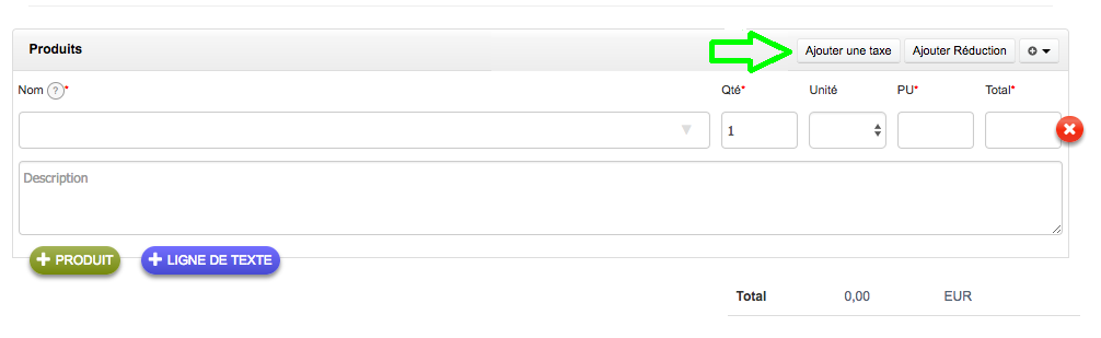 Afficher Colonne TVA TTC Ajouter Taxe Facturation VosFactures