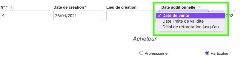 Logiciel de facturation Conforme Date de vente 
