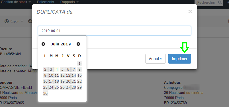 Creer Duplicata Facture Fonctionalité Facturation VosFactures Copie Facture
