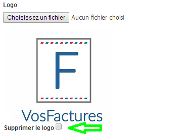 Ajout Logo Paramètres Comptes VosFactures Personnalisation Facturation 