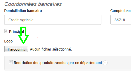 Ajout Logo Paramètres Comptes VosFactures Personnalisation Facturation 