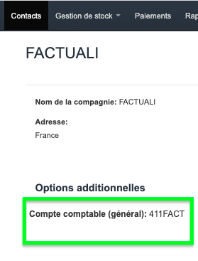 Factures & Exports - Automatiser Compte Comptable Général Client exemple 