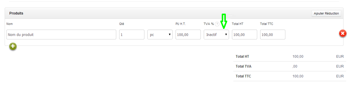 Créer Facture Sans Taxe Tva Inactive Facturation HT VosFactures