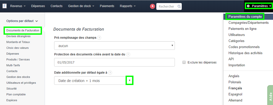 Automatiser Ajout Date Additionnelle Gain de Temps Calcul Automatiser Facturation VosFactures.fr 