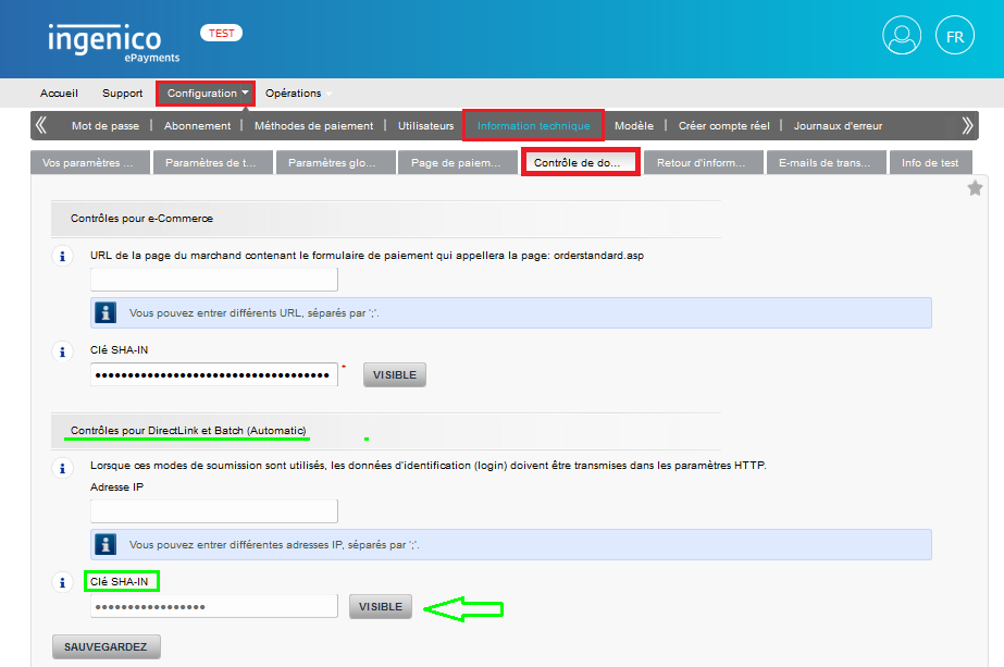 Facturation Intégration Ingenico ePayments VosFactures Ecommerce Configuration Compte