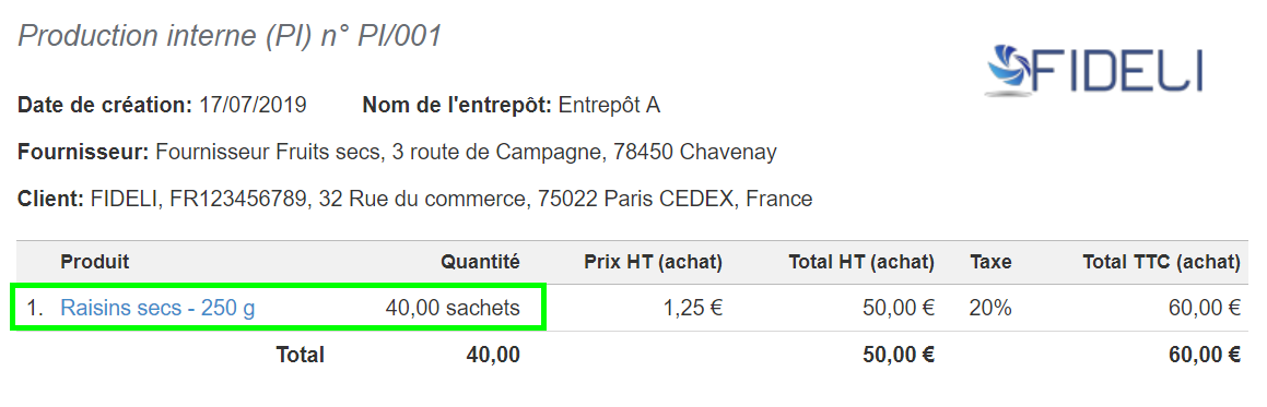 Gestion Stock Reconditionnement Production